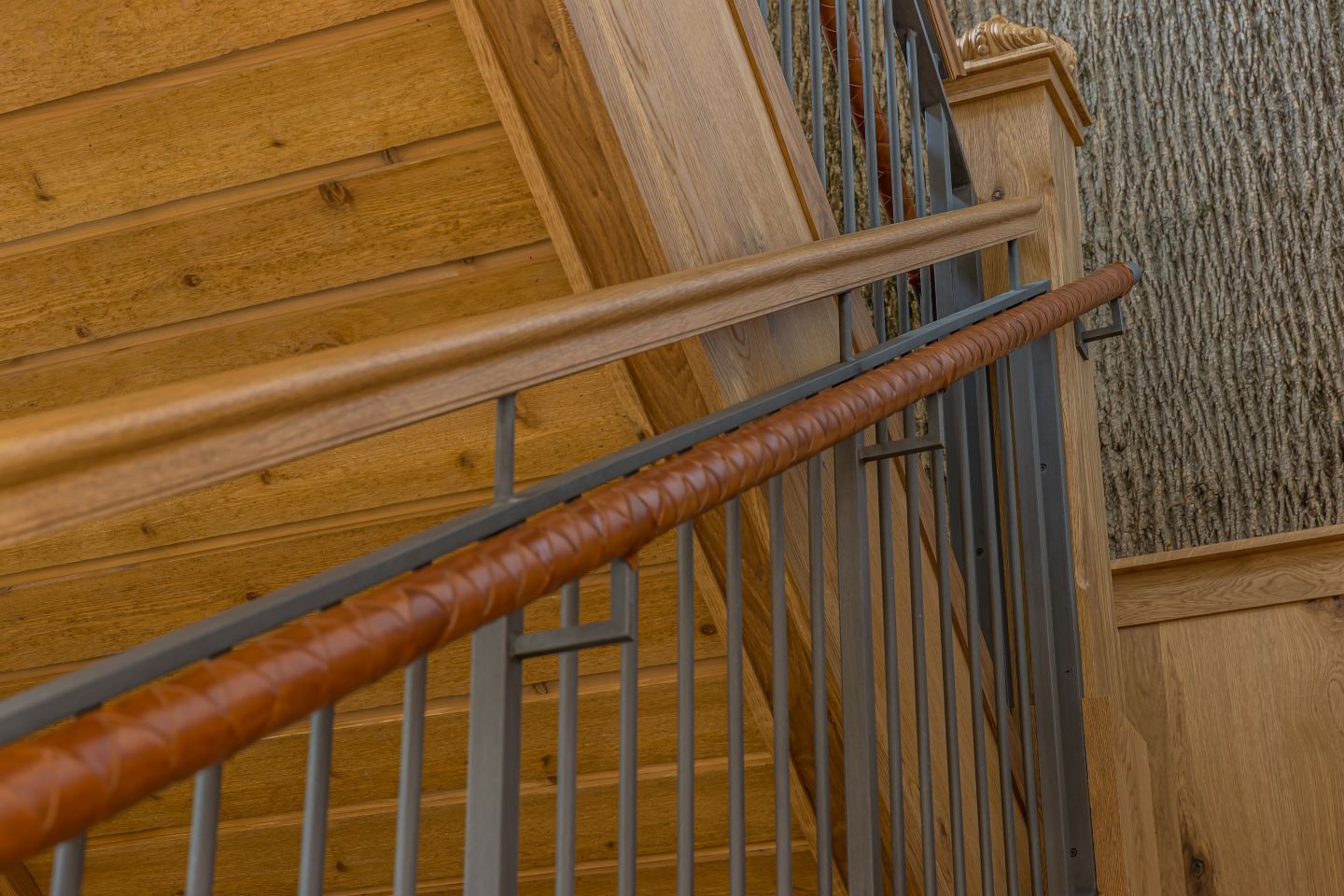 Staircase close-up — Montana private residence